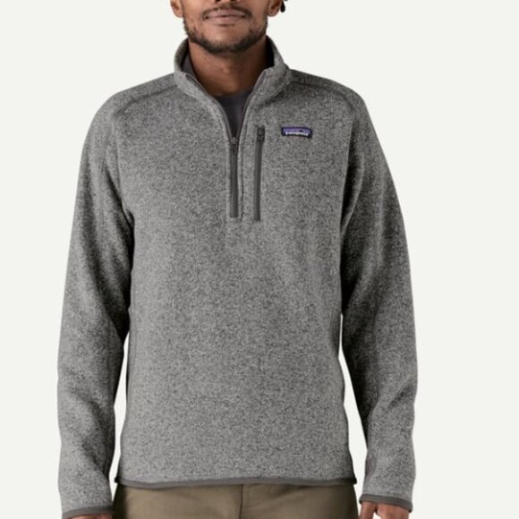Patagonia Men's 1/4 zip Better Sweater in Heather Gray - Picture 1 of 9